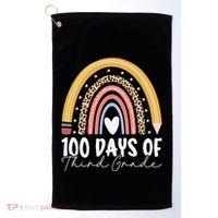 100th Day Of Third Grade 100 Days Of 3rd Grade Cool Rainbow Golf Towel thumb 0