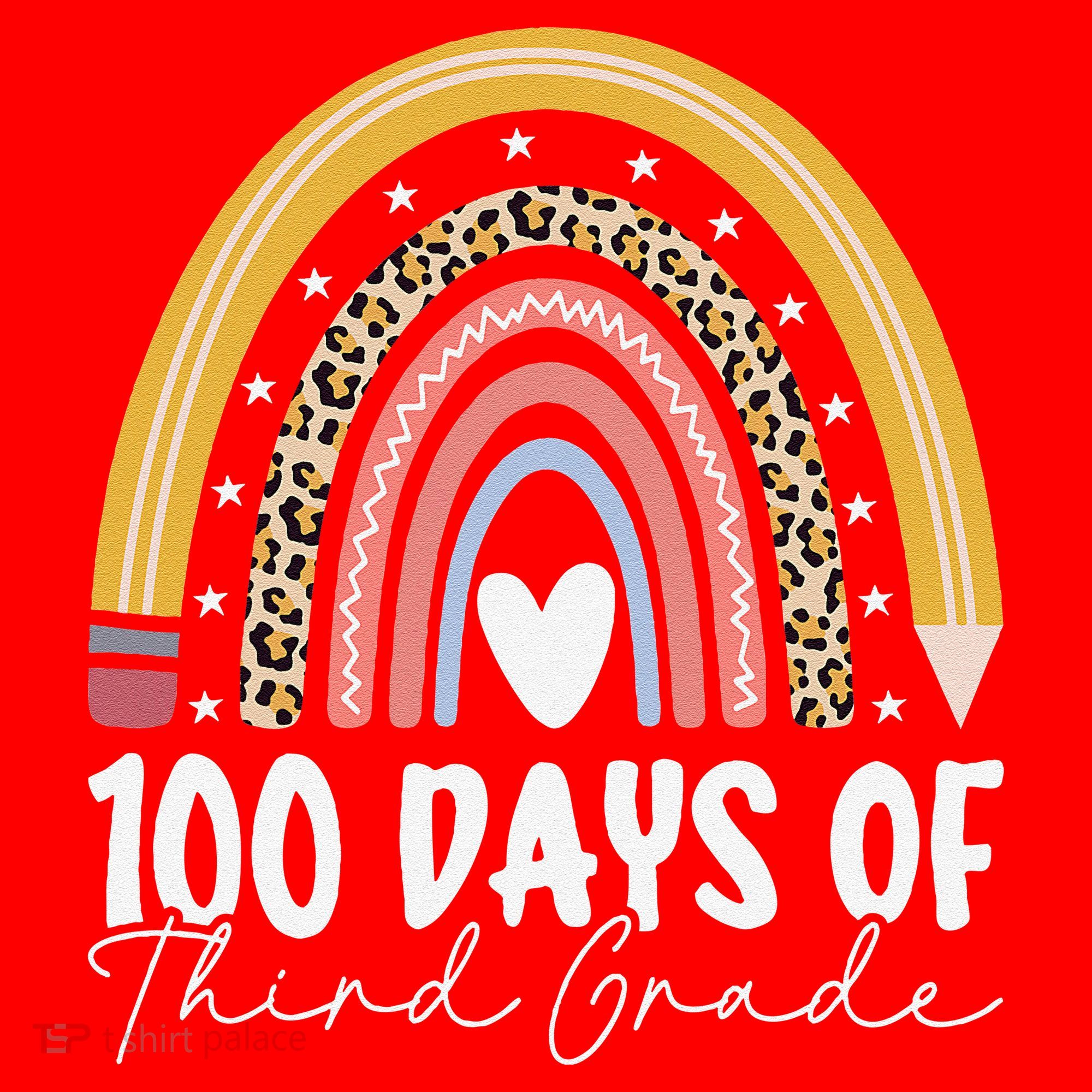100th Day Of Third Grade 100 Days Of 3rd Grade Cool Rainbow Santa Hat
