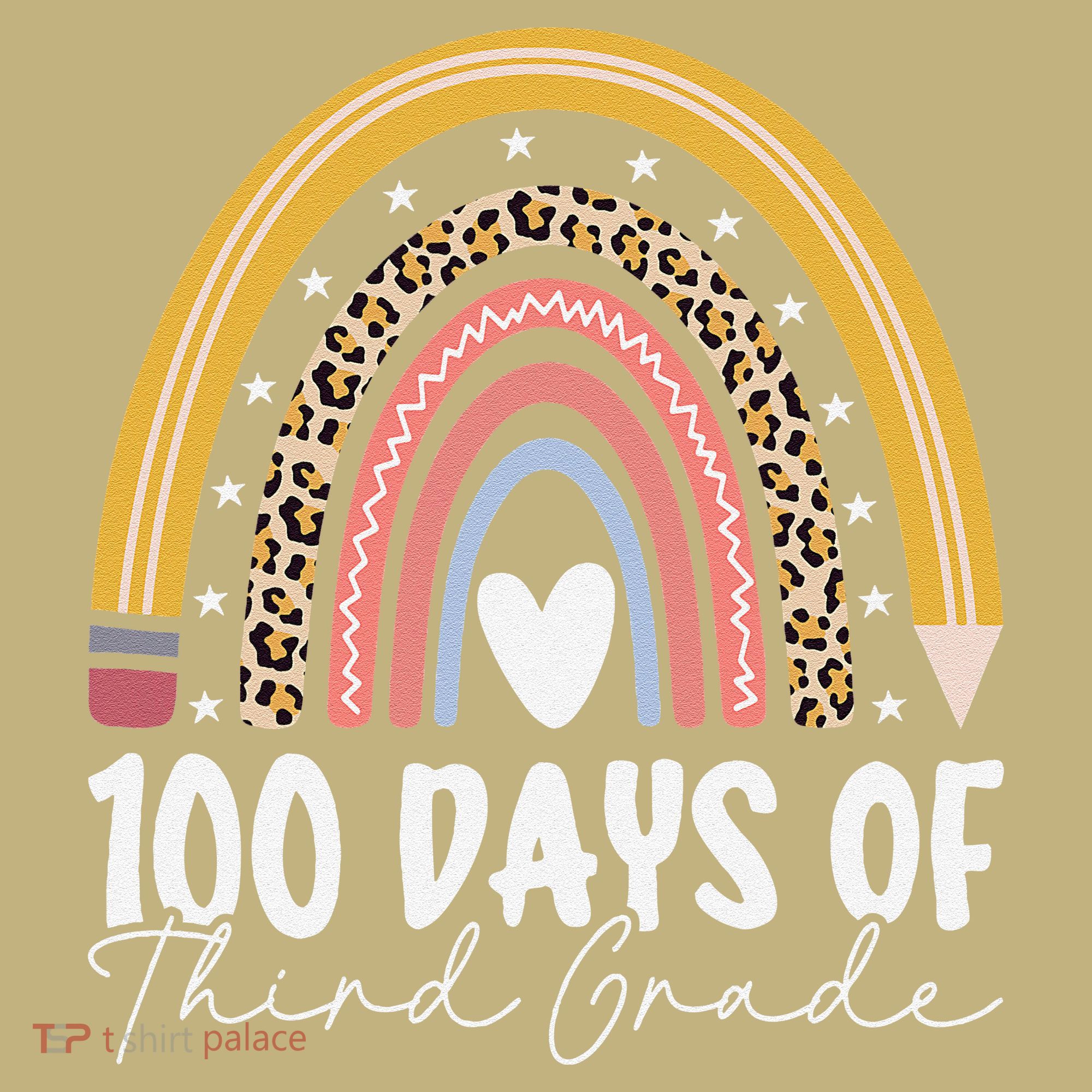 100th Day Of Third Grade 100 Days Of 3rd Grade Cool Rainbow Sweatshirt