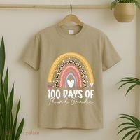 100th Day Of Third Grade 100 Days Of 3rd Grade Cool Rainbow T-Shirt thumb 2
