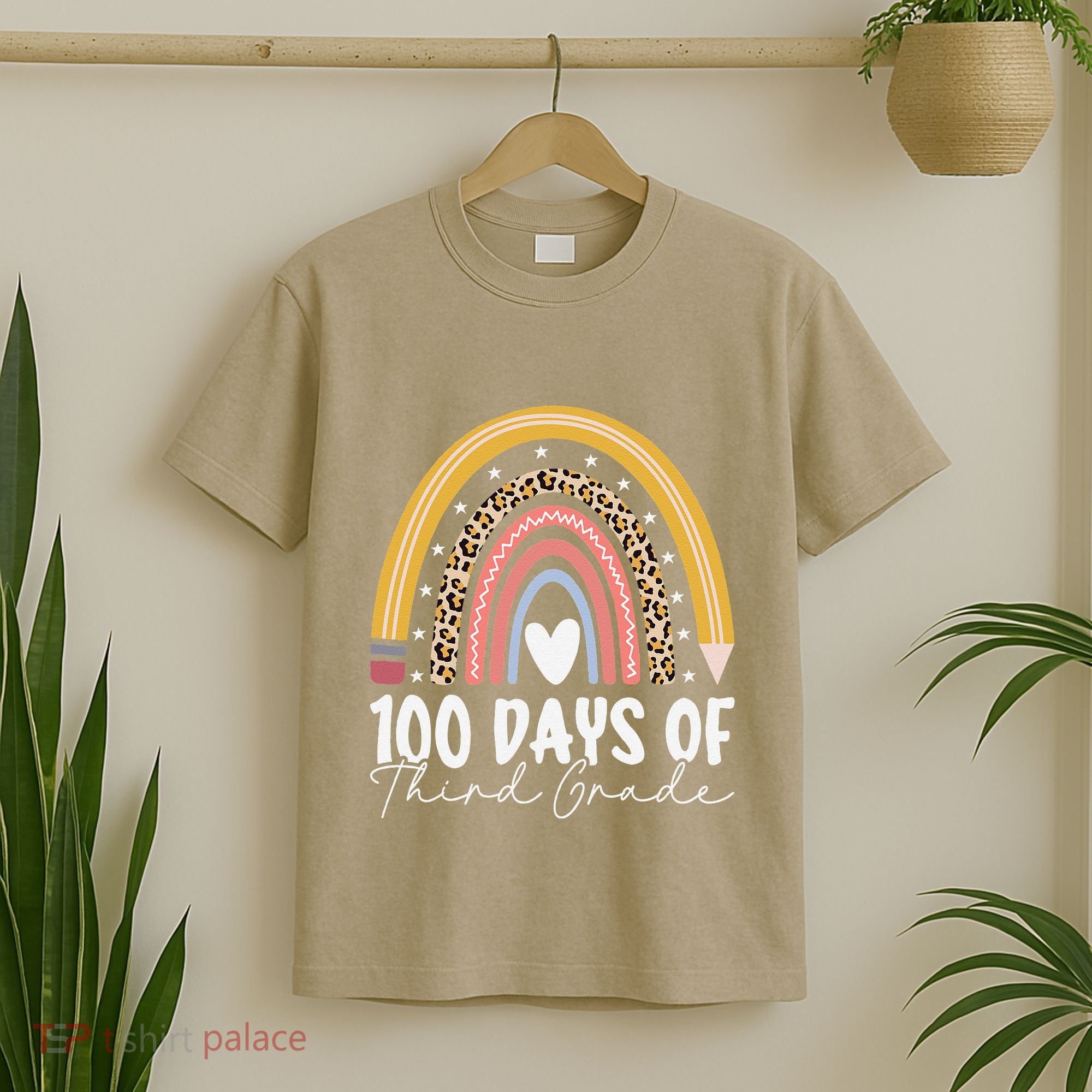 100th Day Of Third Grade 100 Days Of 3rd Grade Cool Rainbow T-Shirt