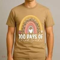 100th Day Of Third Grade 100 Days Of 3rd Grade Cool Rainbow T-Shirt thumb 3