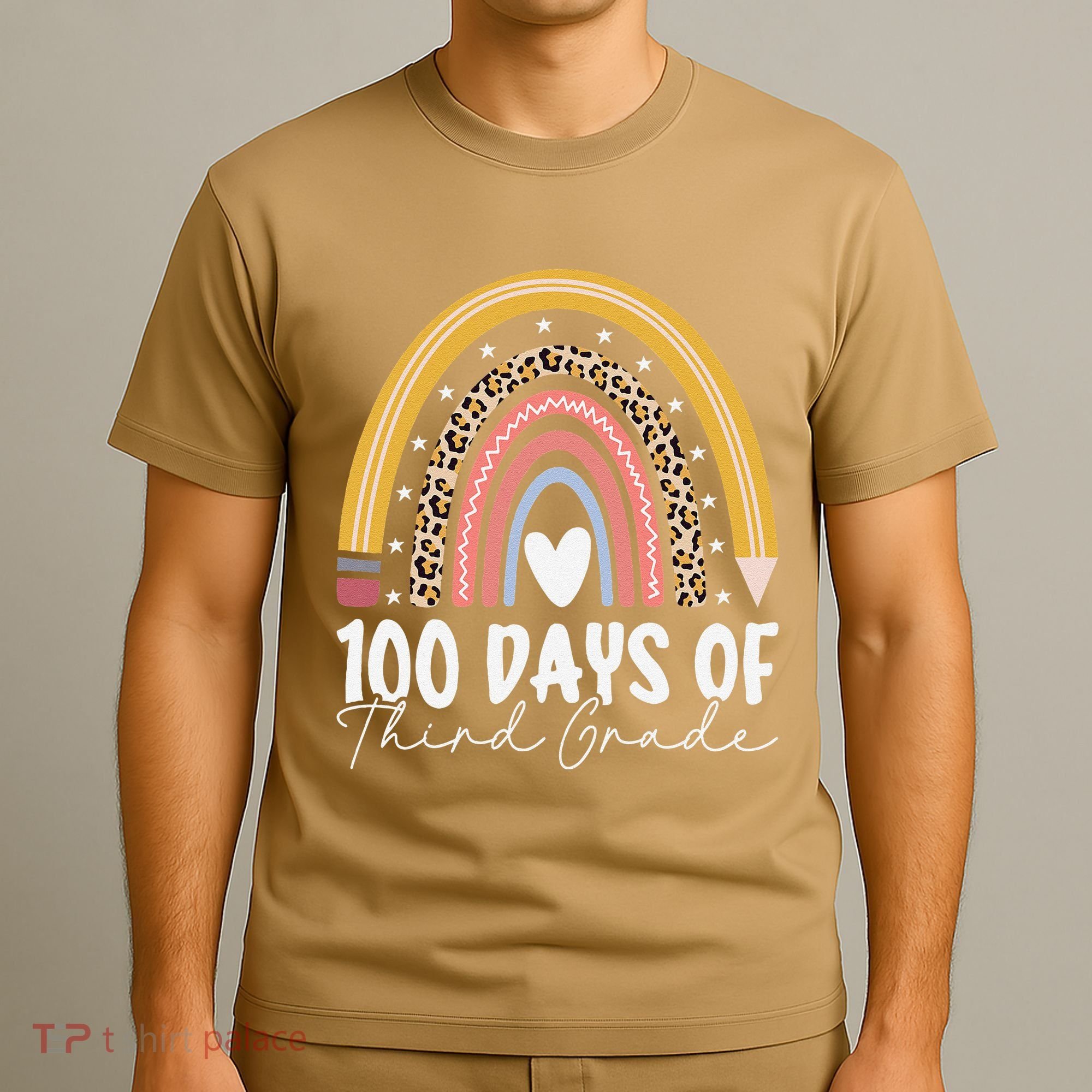 100th Day Of Third Grade 100 Days Of 3rd Grade Cool Rainbow T-Shirt