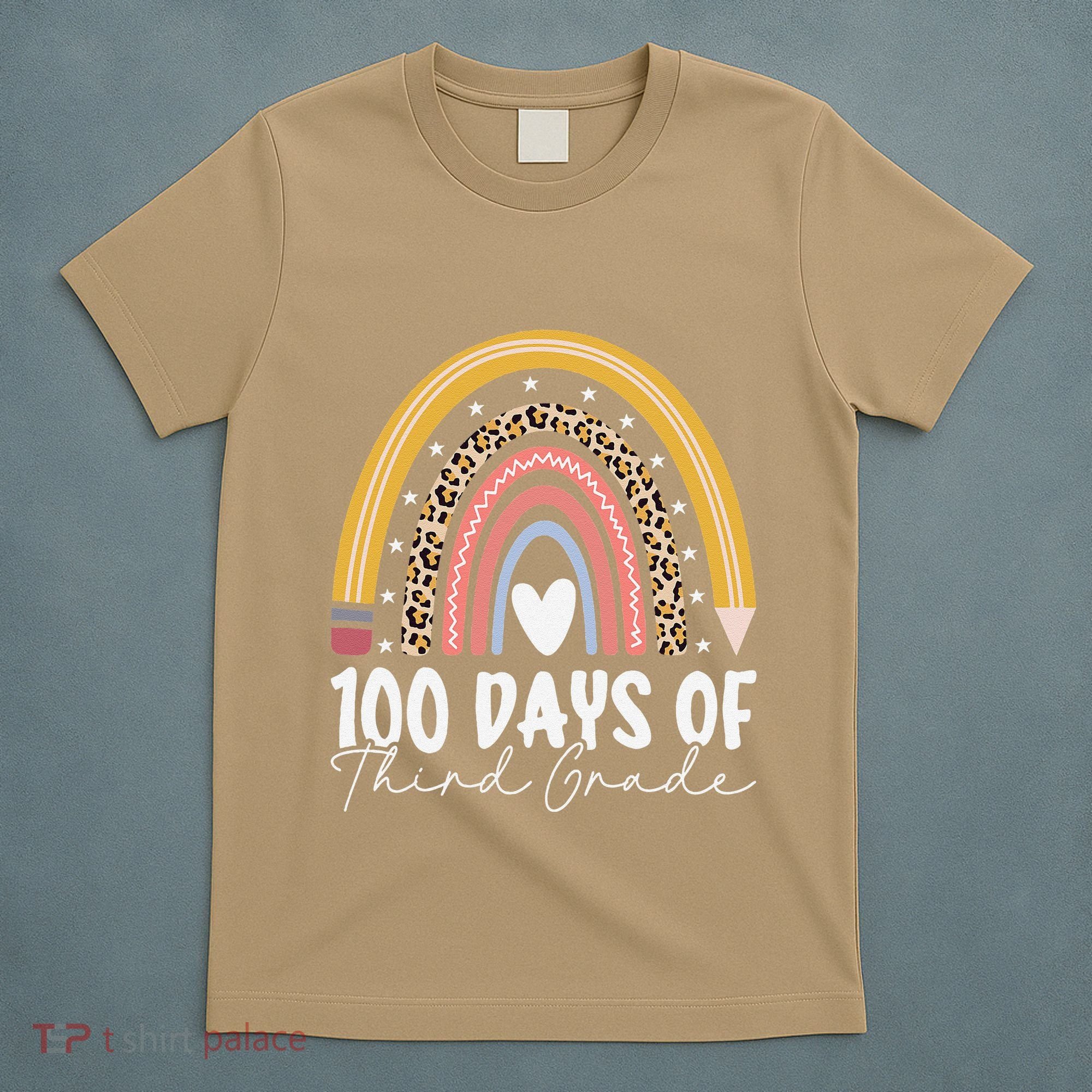 100th Day Of Third Grade 100 Days Of 3rd Grade Cool Rainbow T-Shirt