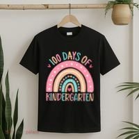 100 Days Of Kindergarten Teacher 100th Day Of School T-Shirt thumb 2