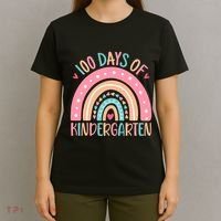 100 Days Of Kindergarten Teacher 100th Day Of School T-Shirt thumb 4