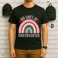 100 Days Of Kindergarten Teacher 100th Day Of School T-Shirt thumb 6