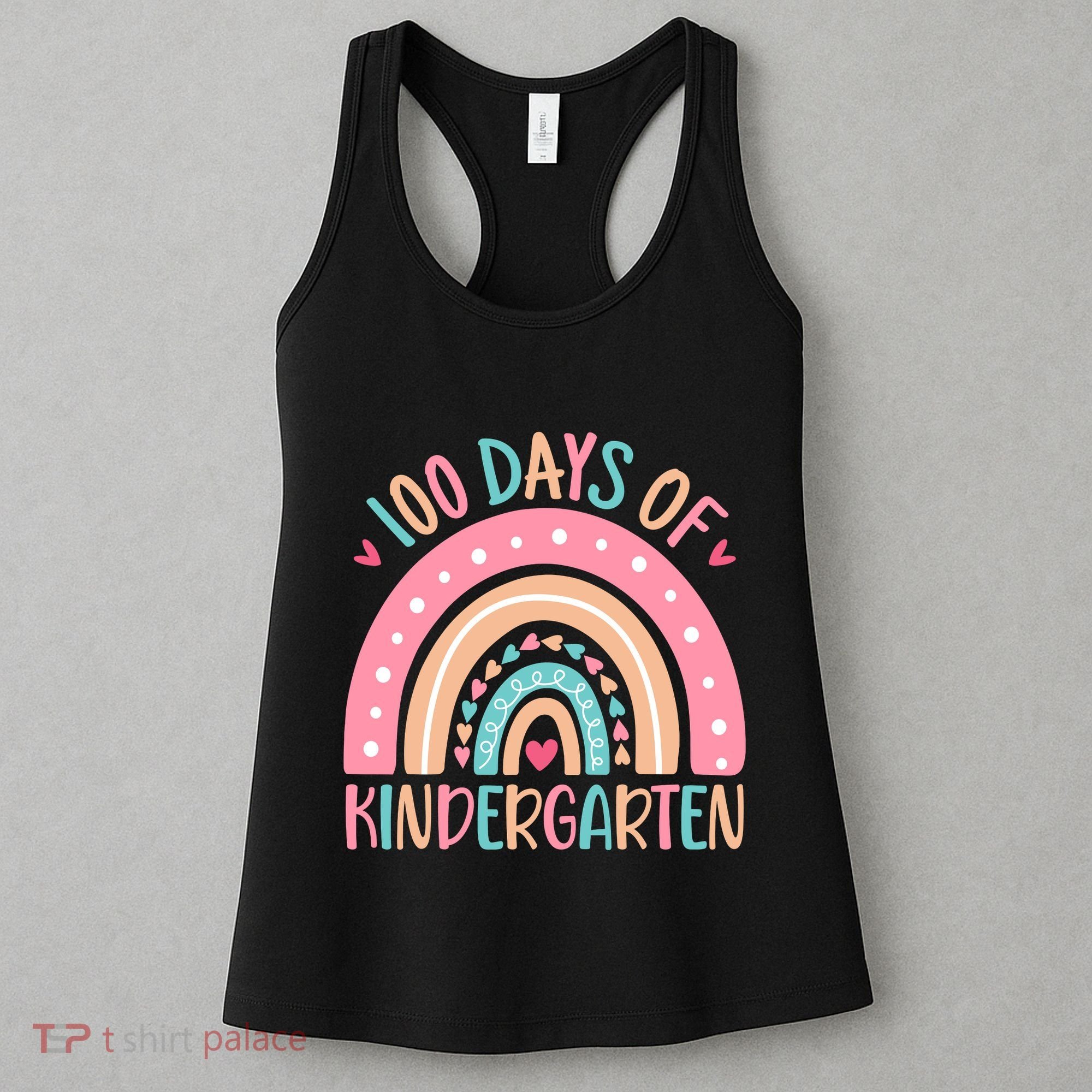 100 Days Of Kindergarten Teacher 100th Day Of School Women's Tank Top