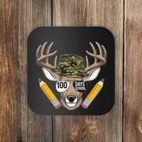 100 Days Of School Deer Hunting Camo For Student Coaster thumb 0