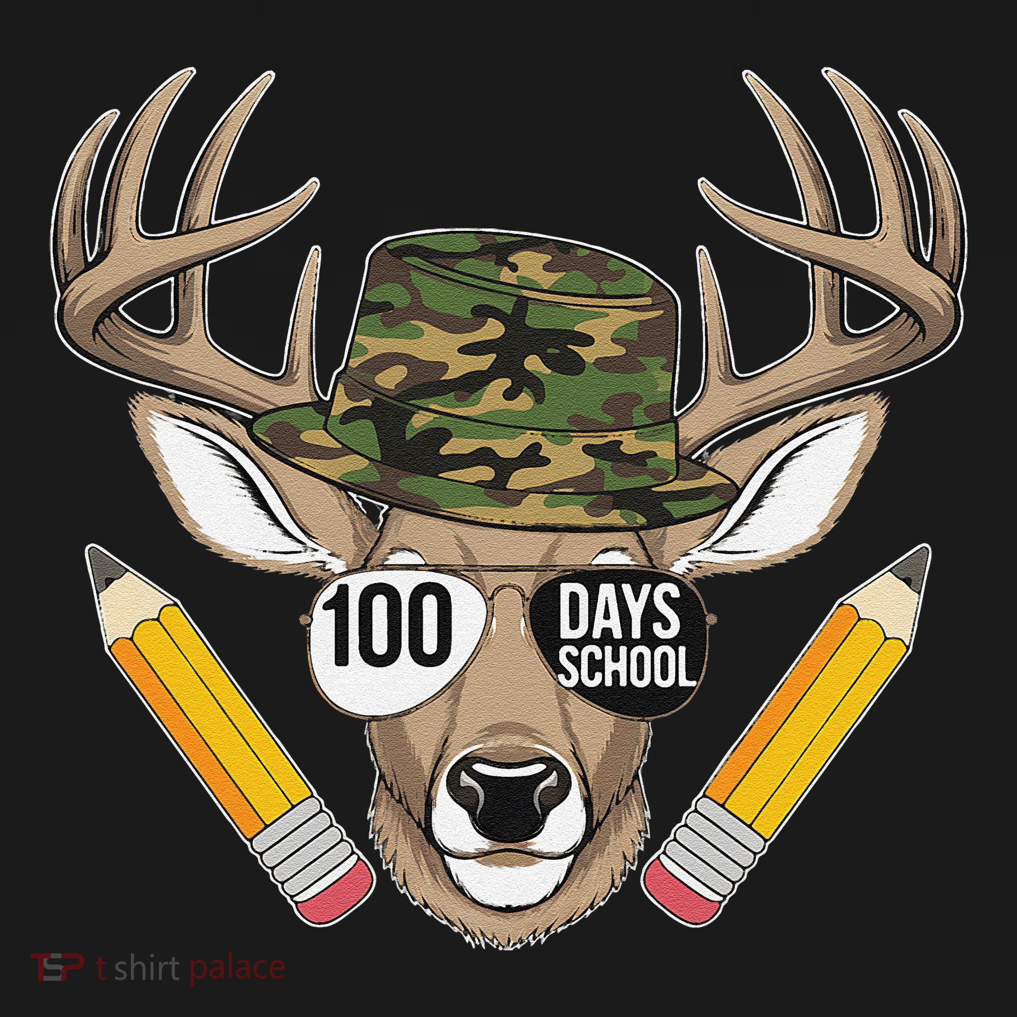 100 Days Of School Deer Hunting Camo For Student Women's Hoodie
