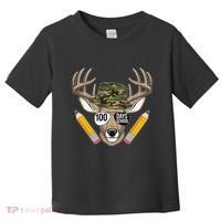 100 Days Of School Deer Hunting Camo For Student Toddler T-Shirt thumb 0
