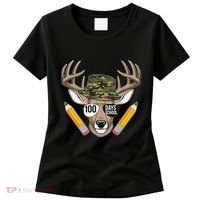 100 Days Of School Deer Hunting Camo For Student Women's T-Shirt thumb 0