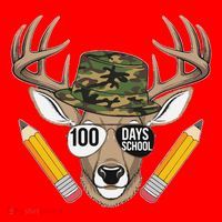 100 Days Of School Deer Hunting Camo For Student Santa Hat thumb 1