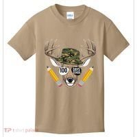 100 Days Of School Deer Hunting Camo For Student Kids T-Shirt thumb 0