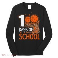 100 Days Of School Basketball 100th Day Balls Long Sleeve Shirt thumb 0