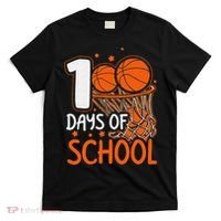 100 Days Of School Basketball 100th Day Balls T-Shirt thumb 0