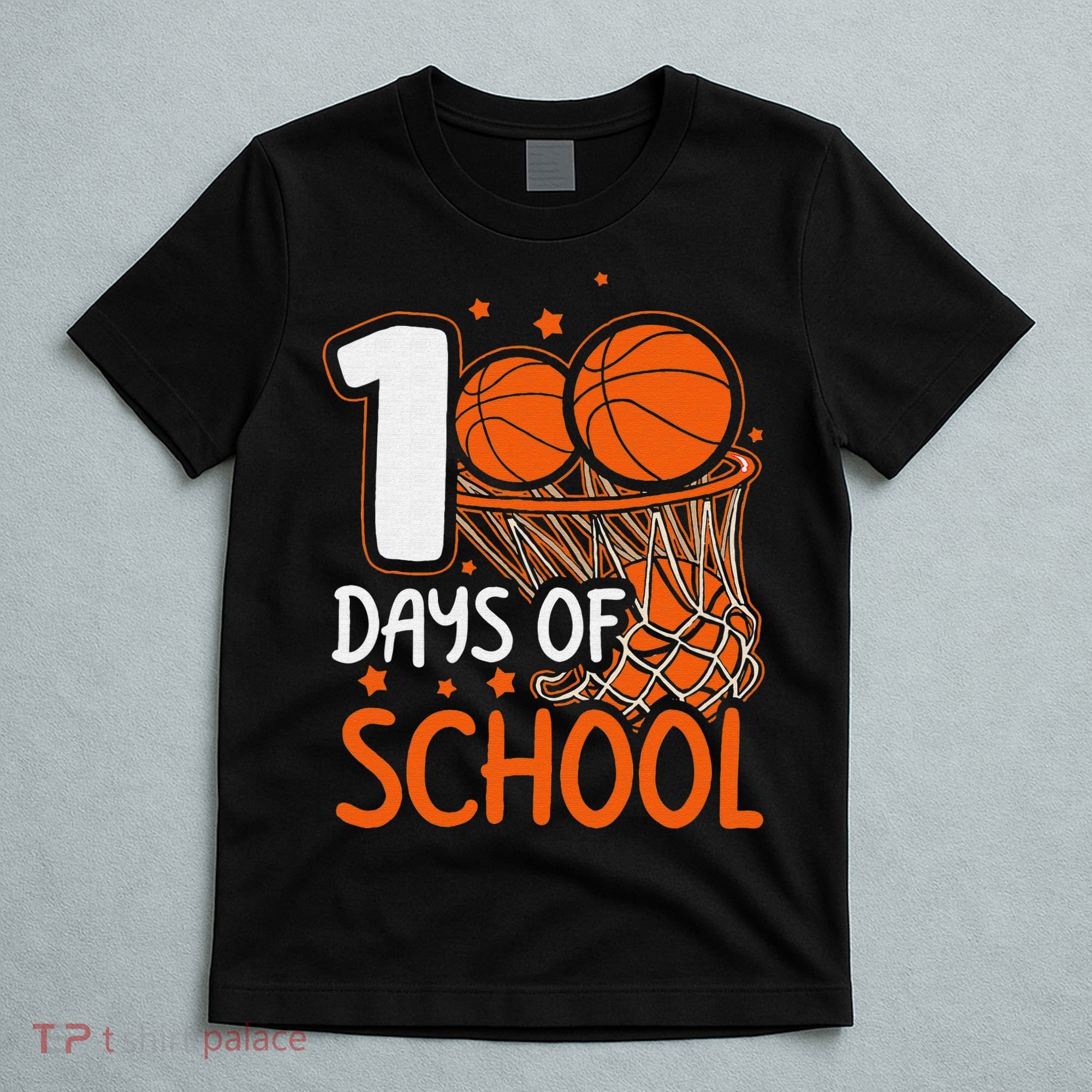 100 Days Of School Basketball 100th Day Balls T-Shirt