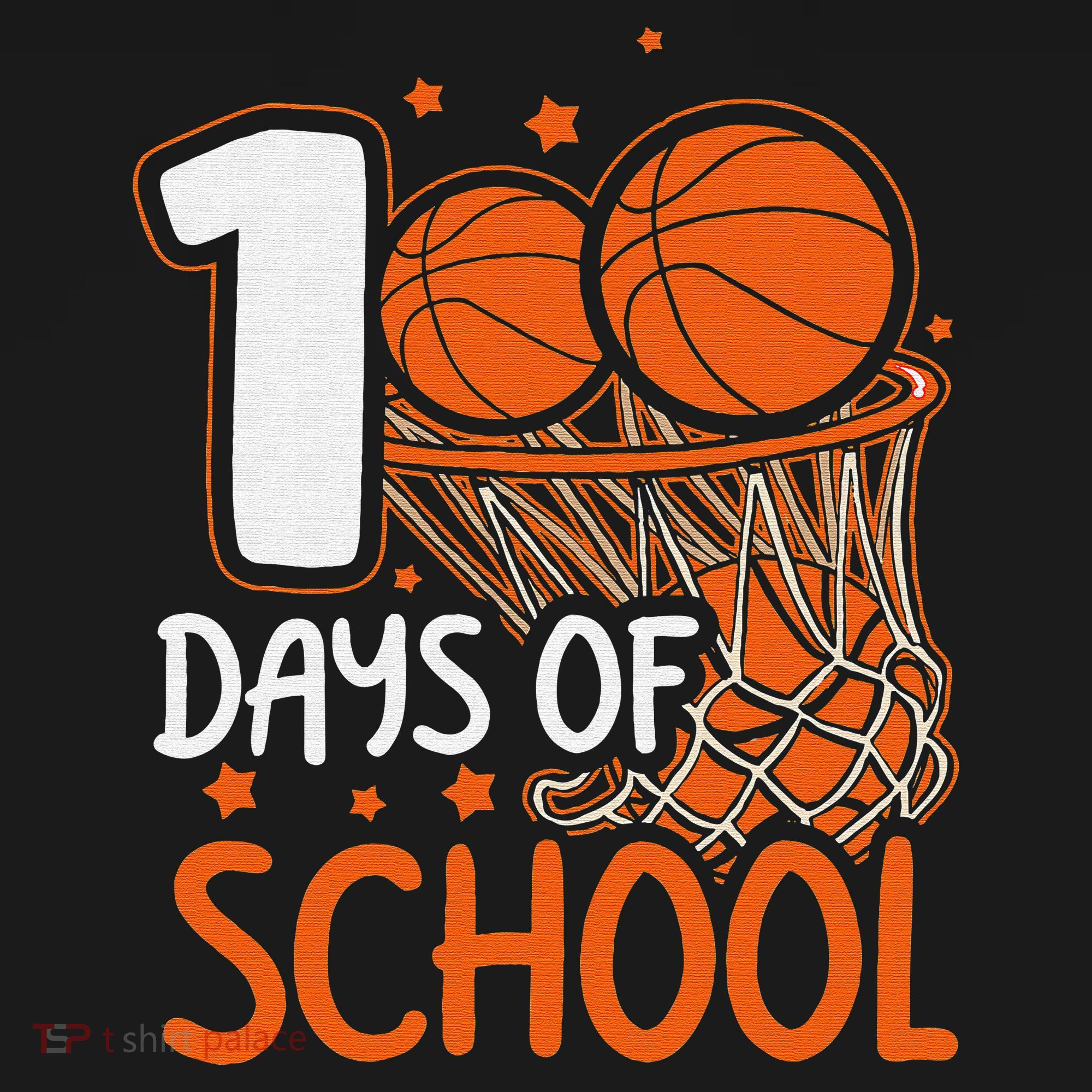100 Days Of School Basketball 100th Day Balls T-Shirt