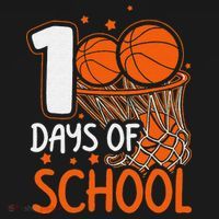 100 Days Of School Basketball 100th Day Balls Women's Hoodie thumb 2