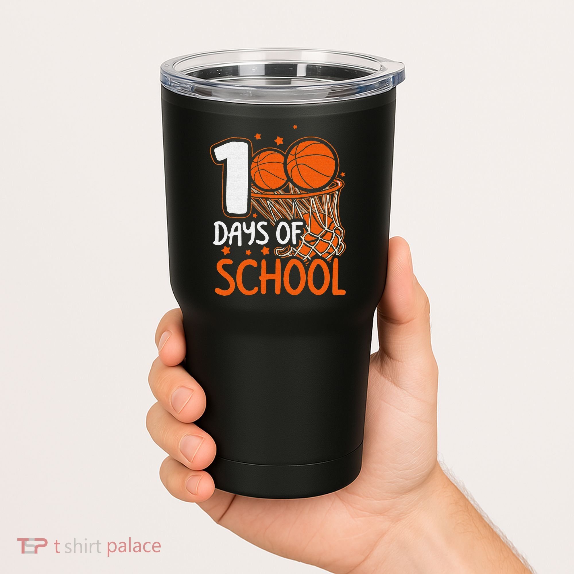 100 Days Of School Basketball 100th Day Balls Tumbler