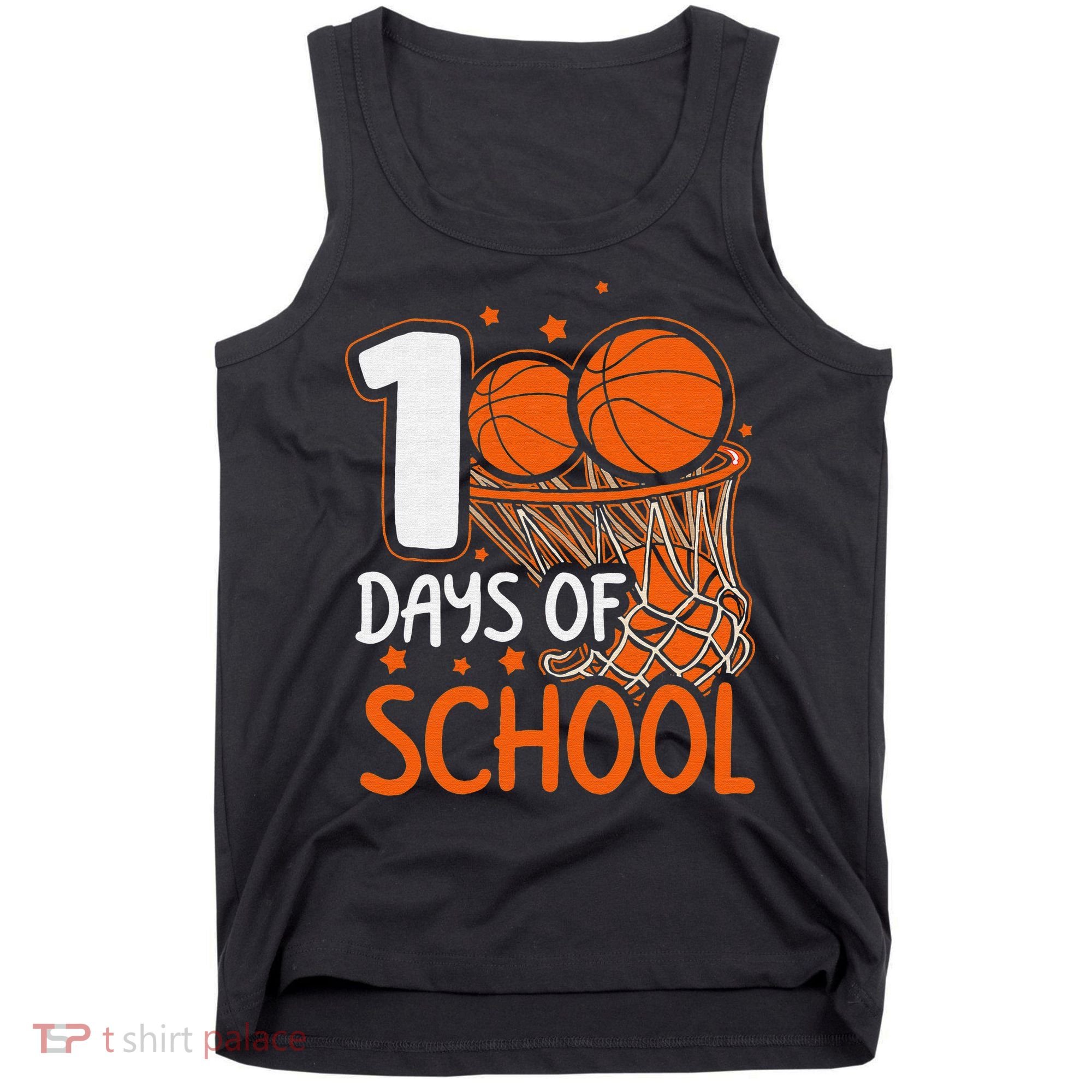 100 Days Of School Basketball 100th Day Balls Tank Top