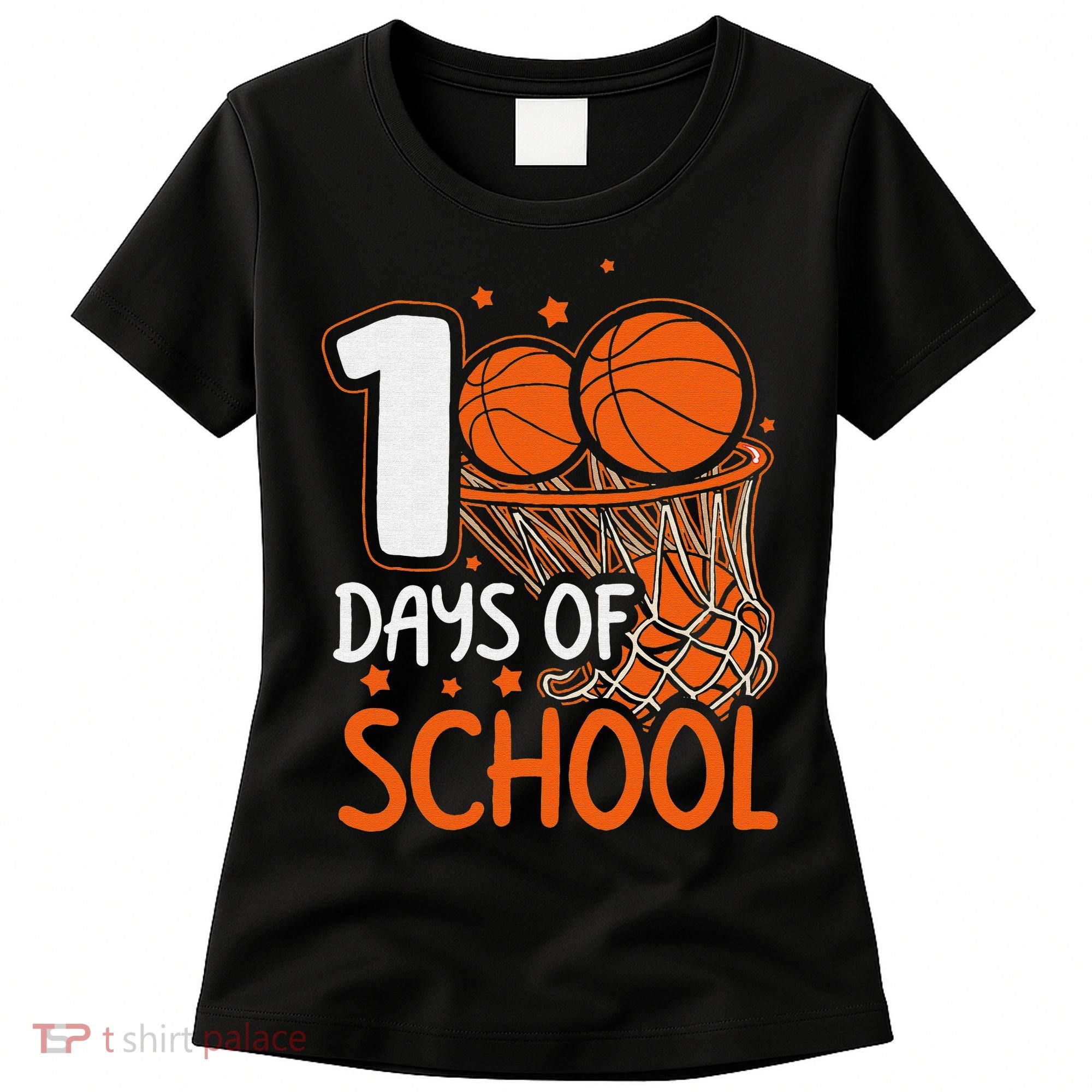 100 Days Of School Basketball 100th Day Balls Women's T-Shirt