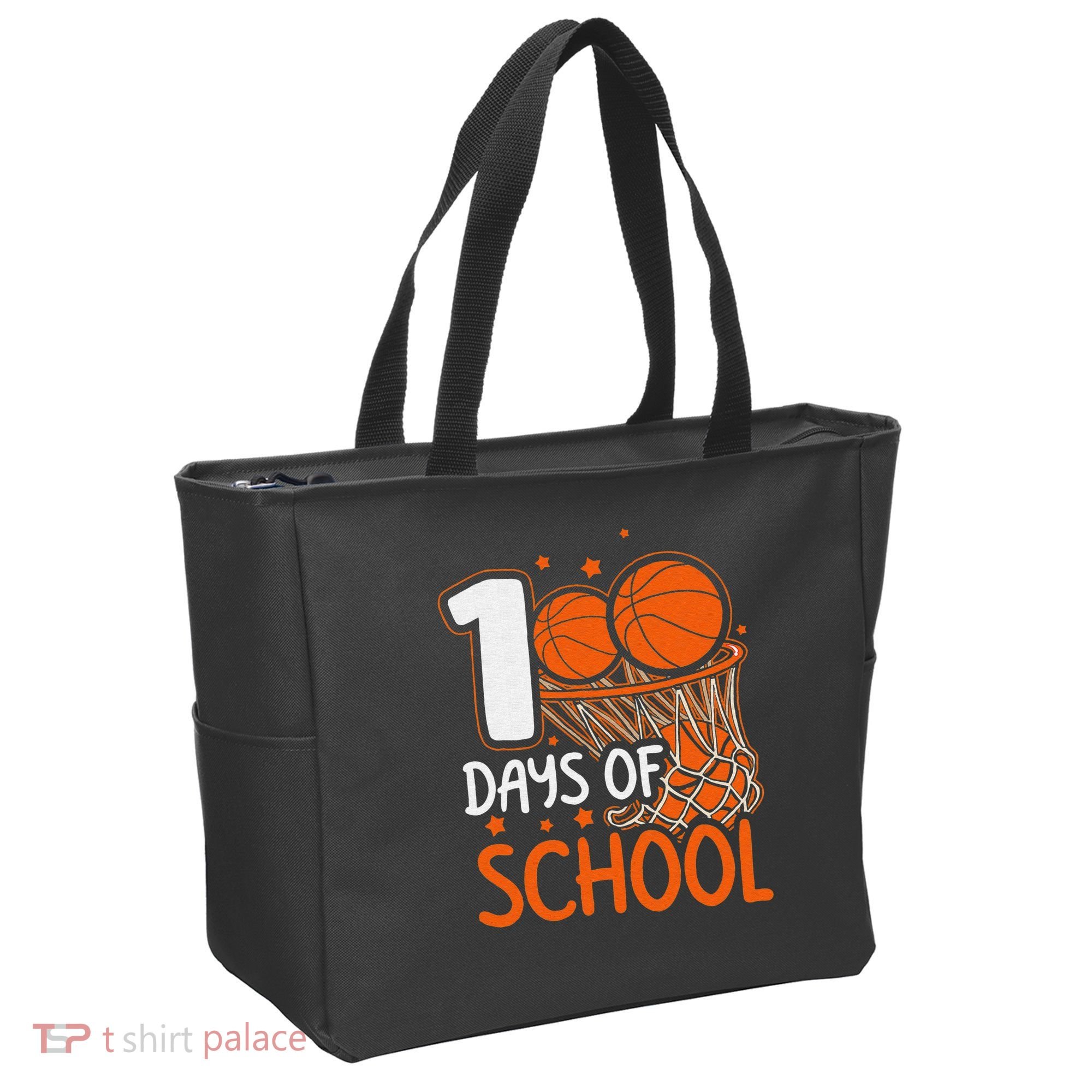 100 Days Of School Basketball 100th Day Balls Tote Bag