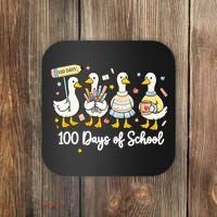 100 Days Of School Ducks Cute Goose Teacher 100th Day Coaster thumb 0