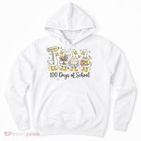 100 Days Of School Ducks Cute Goose Teacher 100th Day Hoodie thumb 0