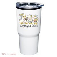 100 Days Of School Ducks Cute Goose Teacher 100th Day Tumbler thumb 0