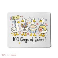 100 Days Of School Ducks Cute Goose Teacher 100th Day Mousepad thumb 0