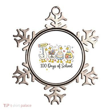 100 Days Of School Ducks Cute Goose Teacher 100th Day Ornament