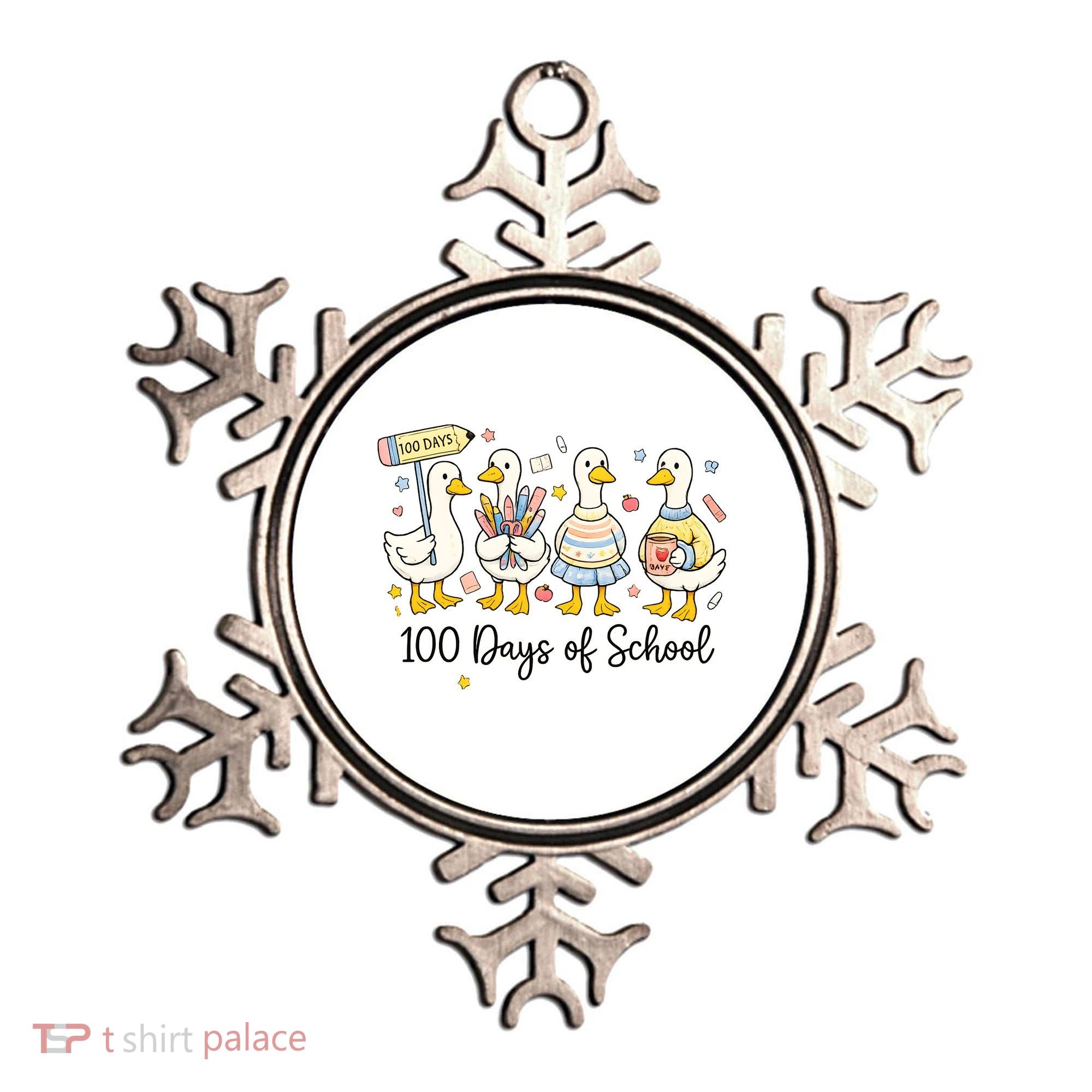 100 Days Of School Ducks Cute Goose Teacher 100th Day Ornament