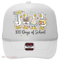 100 Days Of School Ducks Cute Goose Teacher 100th Day Hat thumb 0