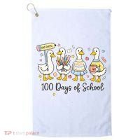 100 Days Of School Ducks Cute Goose Teacher 100th Day Golf Towel thumb 0