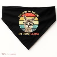 100 Day Of School No Probllama Llama Alpaca Math Nerd Cool Gift USA-Made Doggie Bandana thumb 0