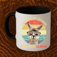 100 Day Of School No Probllama Llama Alpaca Math Nerd Cool Gift Coffee Mug thumb 2