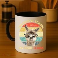100 Day Of School No Probllama Llama Alpaca Math Nerd Cool Gift Coffee Mug thumb 4