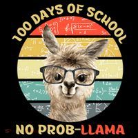 100 Day Of School No Probllama Llama Alpaca Math Nerd Cool Gift Coffee Mug thumb 5