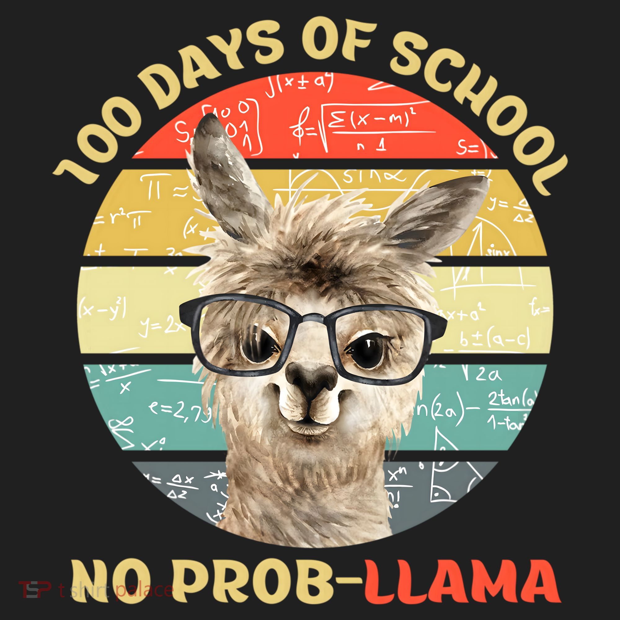 100 Day Of School No Probllama Llama Alpaca Math Nerd Cool Gift Beanie