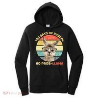 100 Day Of School No Probllama Llama Alpaca Math Nerd Cool Gift Women's Hoodie thumb 0