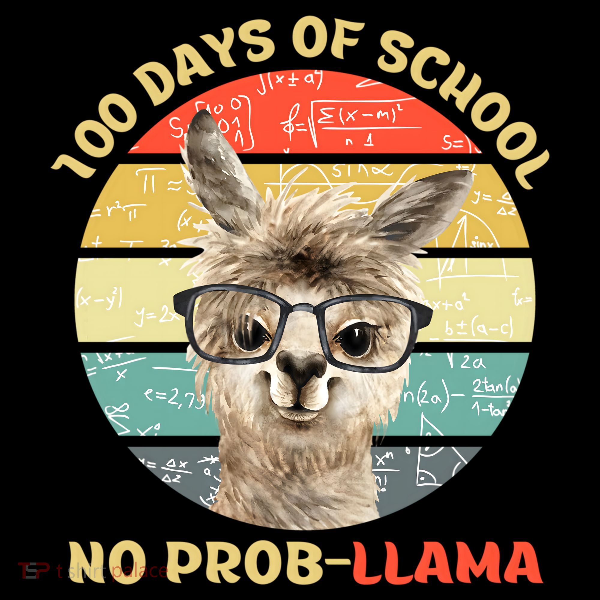 100 Day Of School No Probllama Llama Alpaca Math Nerd Cool Gift Women's Hoodie