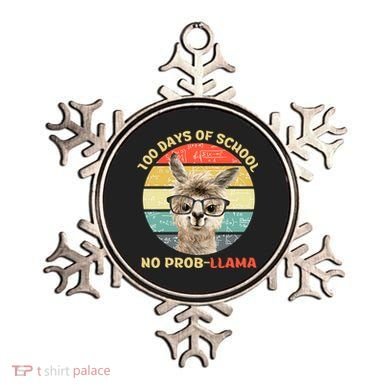 100 Day Of School No Probllama Llama Alpaca Math Nerd Cool Gift Ornament