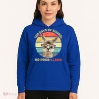 100 Day Of School No Probllama Llama Alpaca Math Nerd Cool Gift Hoodie thumb 5