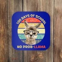 100 Day Of School No Probllama Llama Alpaca Math Nerd Cool Gift Coaster thumb 0