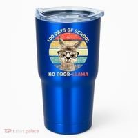 100 Day Of School No Probllama Llama Alpaca Math Nerd Cool Gift Tumbler thumb 0