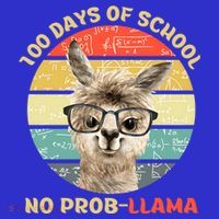 100 Day Of School No Probllama Llama Alpaca Math Nerd Cool Gift Women's Tank Top thumb 5