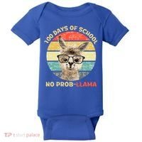 100 Day Of School No Probllama Llama Alpaca Math Nerd Cool Gift Baby Bodysuit thumb 0