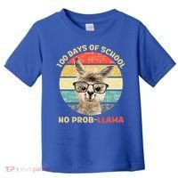 100 Day Of School No Probllama Llama Alpaca Math Nerd Cool Gift Toddler T-Shirt thumb 0
