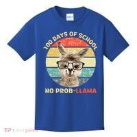 100 Day Of School No Probllama Llama Alpaca Math Nerd Cool Gift Kids T-Shirt thumb 0